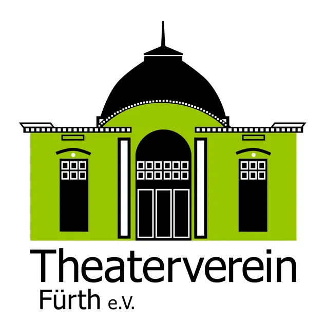 Das Logo des Theatervereins zeigt das Stadttheater und den Schriftzug Theaterverein Fürth e.V.