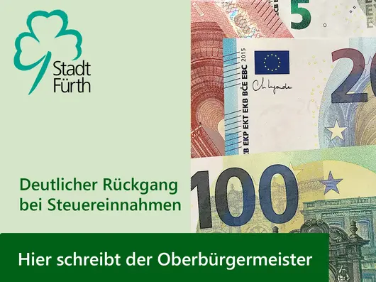 Grafik zur Kolumne von OB Jung mit 100- und 20-Euroscheinen.