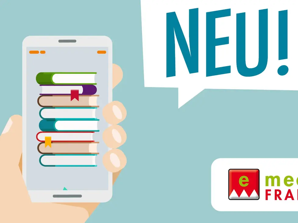 Illustration eines Smartphones mit Sprechblase "Neu"