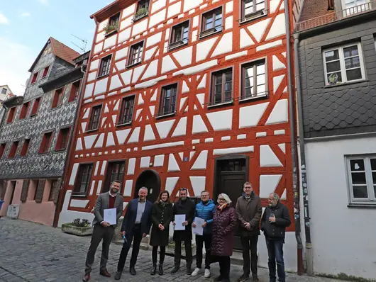 Viergeschossiges, barockes Fachwerkhaus in der Schindelgasse