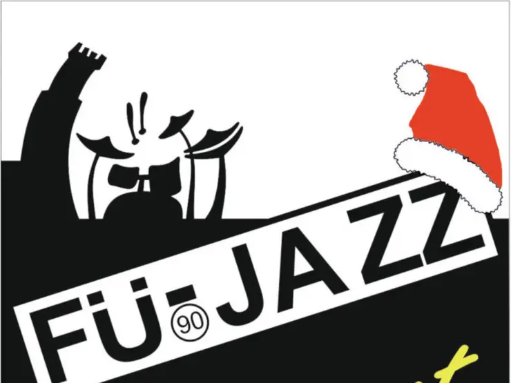 FÜ-JAZZ Logo mit Weihnachtsmannmütze