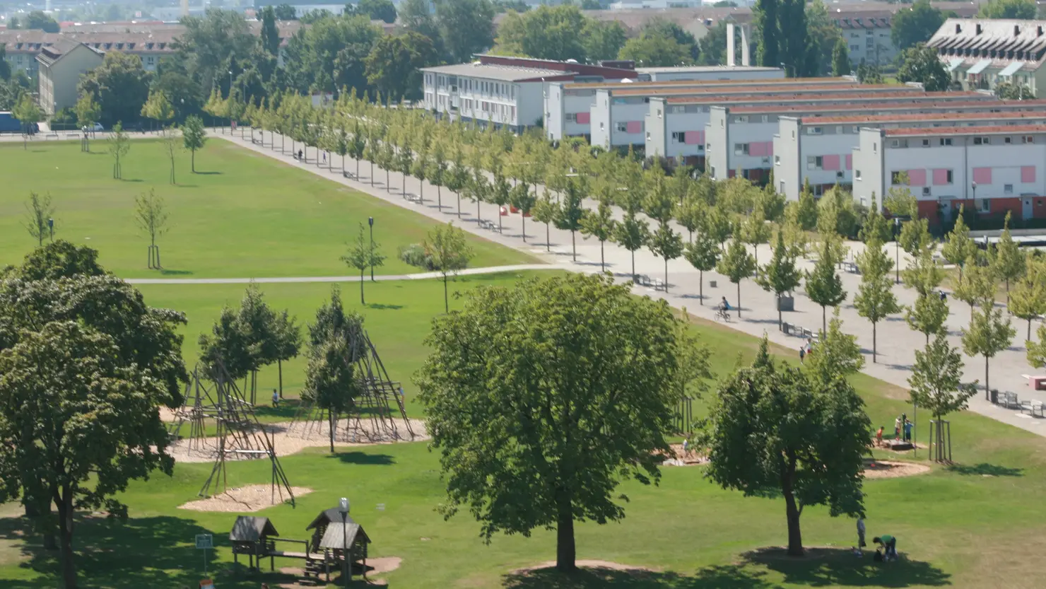 Luftaufnahme des Südstadtparks