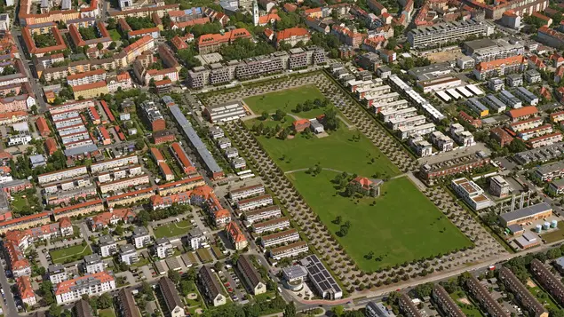 Luftaufnahme des Südstadtparks