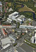 Luftbild es Gewerbegebiets Uferstadt