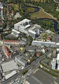 Luftbild es Gewerbegebiets Uferstadt