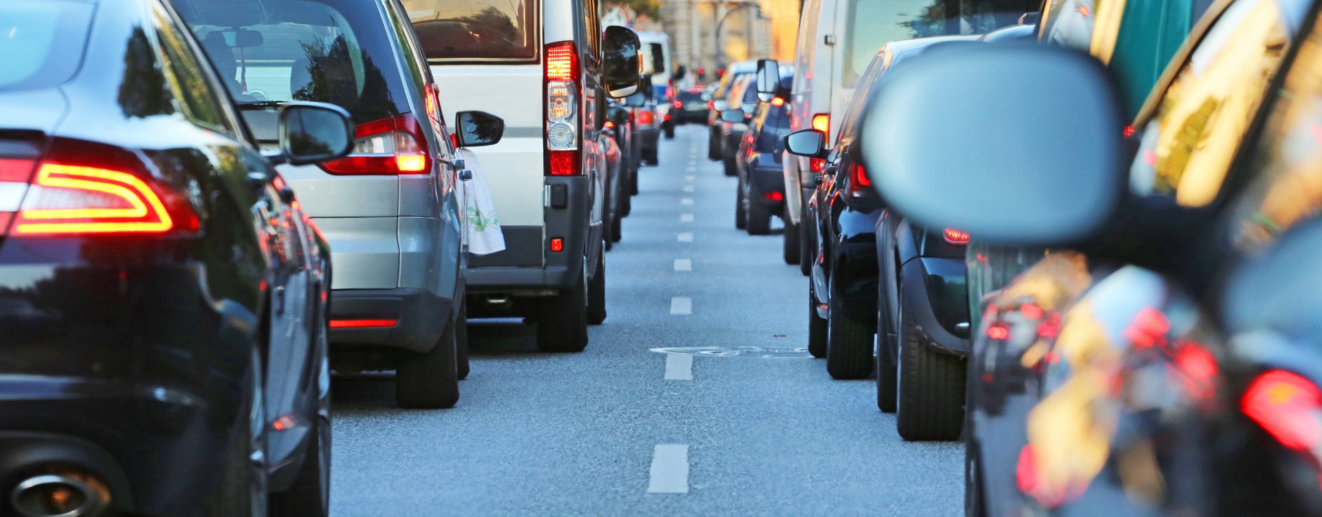 Stau auf einer Straße